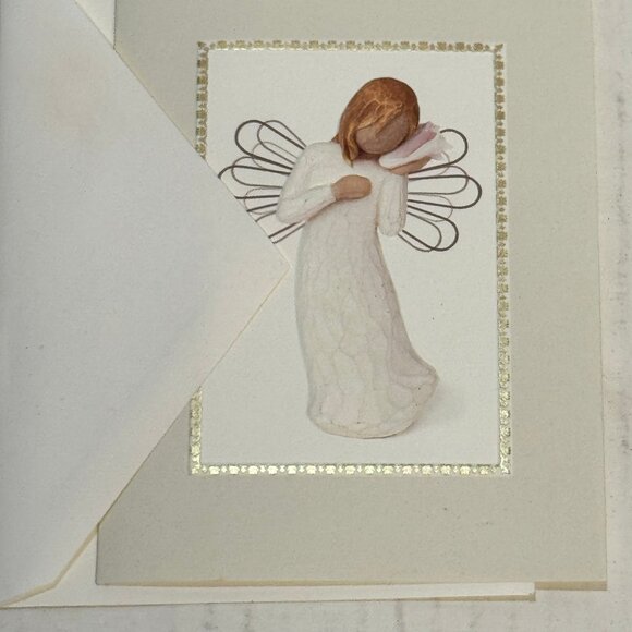 Willow Tree Friendship Figure Demdaco 26155 Boxed + Thinking of You Greet Card - Picture 10 of 14